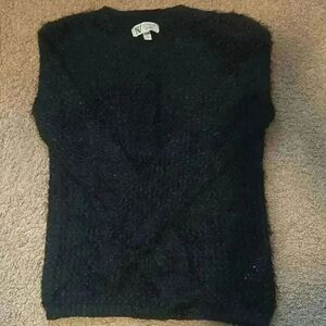 Black fuzzy sweater